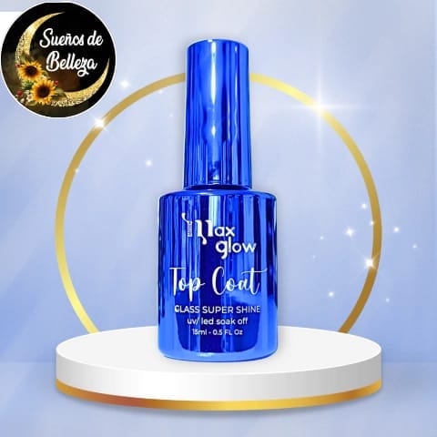 TOP COAT MAX GLOW 15ML AZUL