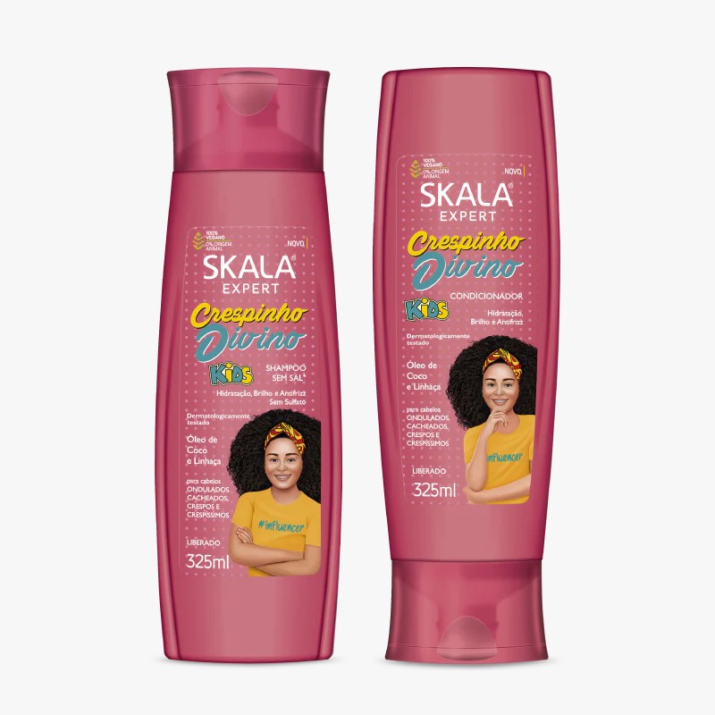 KIT SKALA CRESPINHO DIVINO KIDS SHAMPOO+ACONDICIONADOR