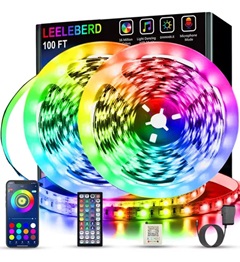 Luces Led Rgb De 100pies Con Control Remoto Leeleberd