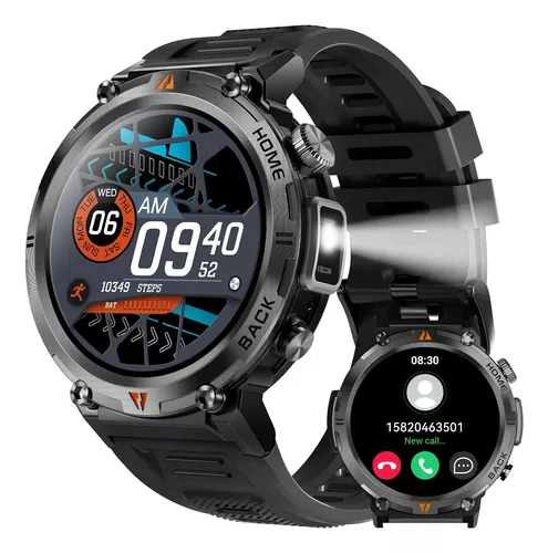 Reloj Inteligente Militar Hombre Con Linterna Eigiis Ke3bk