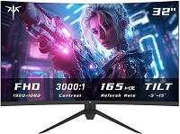 Monitor Curvo Para Juegos De 32 Pulgadas Fhd 1080p 165hz Ktc - H32S17C