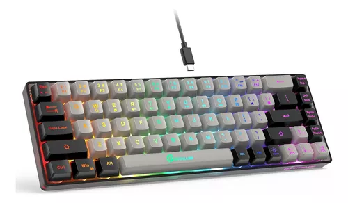 Teclado Para Juegos 65% Retroiluminado con cable Geodmaer