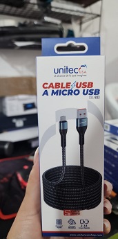 cable USB a Micro usb 3mts Unitec