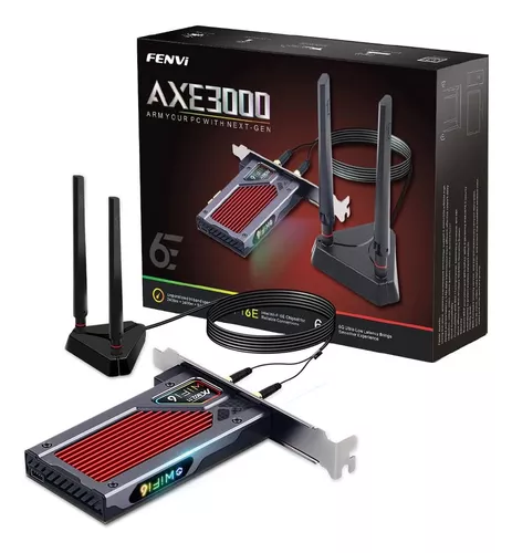 Adaptador Pcie Wi-fi 6e Bluetooth 5.3 Tribanda Rgb Fenvi