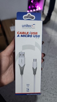 Cable USB a Micro Usb  de 1m Unitec