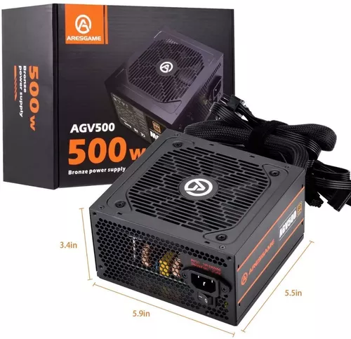 Fuente de alimentación de 500W ARESGAME 80 Plus Bronze