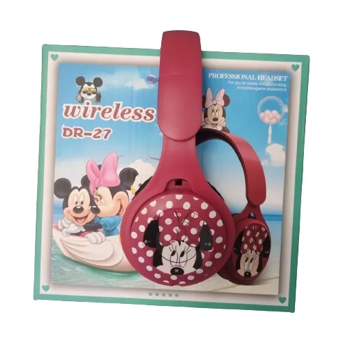 Audífonos De Minnie Mouse Disney Para Niña Inalámbrico Dr 27