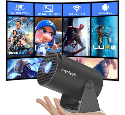 Mini Proyector Wifi Y Bluetooth Con Android Tv 1080p Mentech