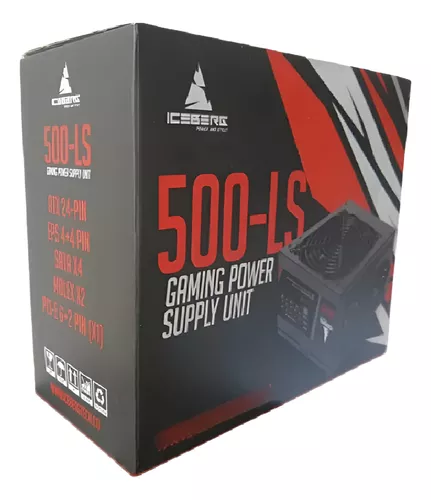 Fuente Iceberg 500-ls 500w Reales Ventilador 120mm Gamer