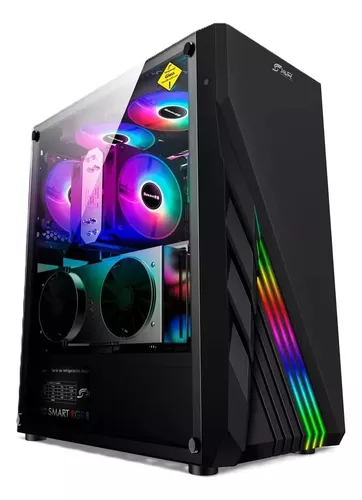 Chasis gamer + 3 Fans RGB onyx JX116 ATX / M-ATX / ITX 