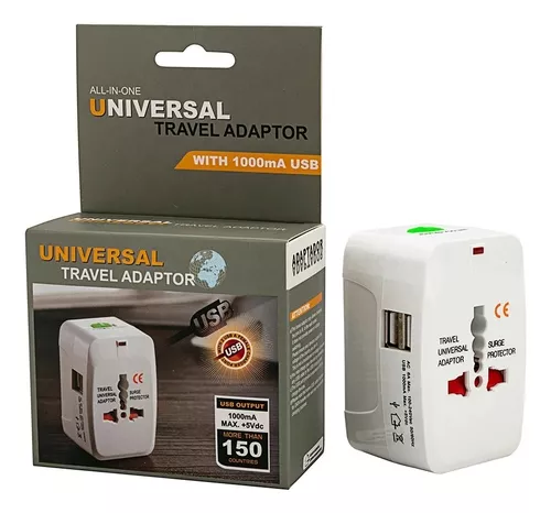 Adaptador Enchufe Europeo Con 2 Puertos Usb 1000ma