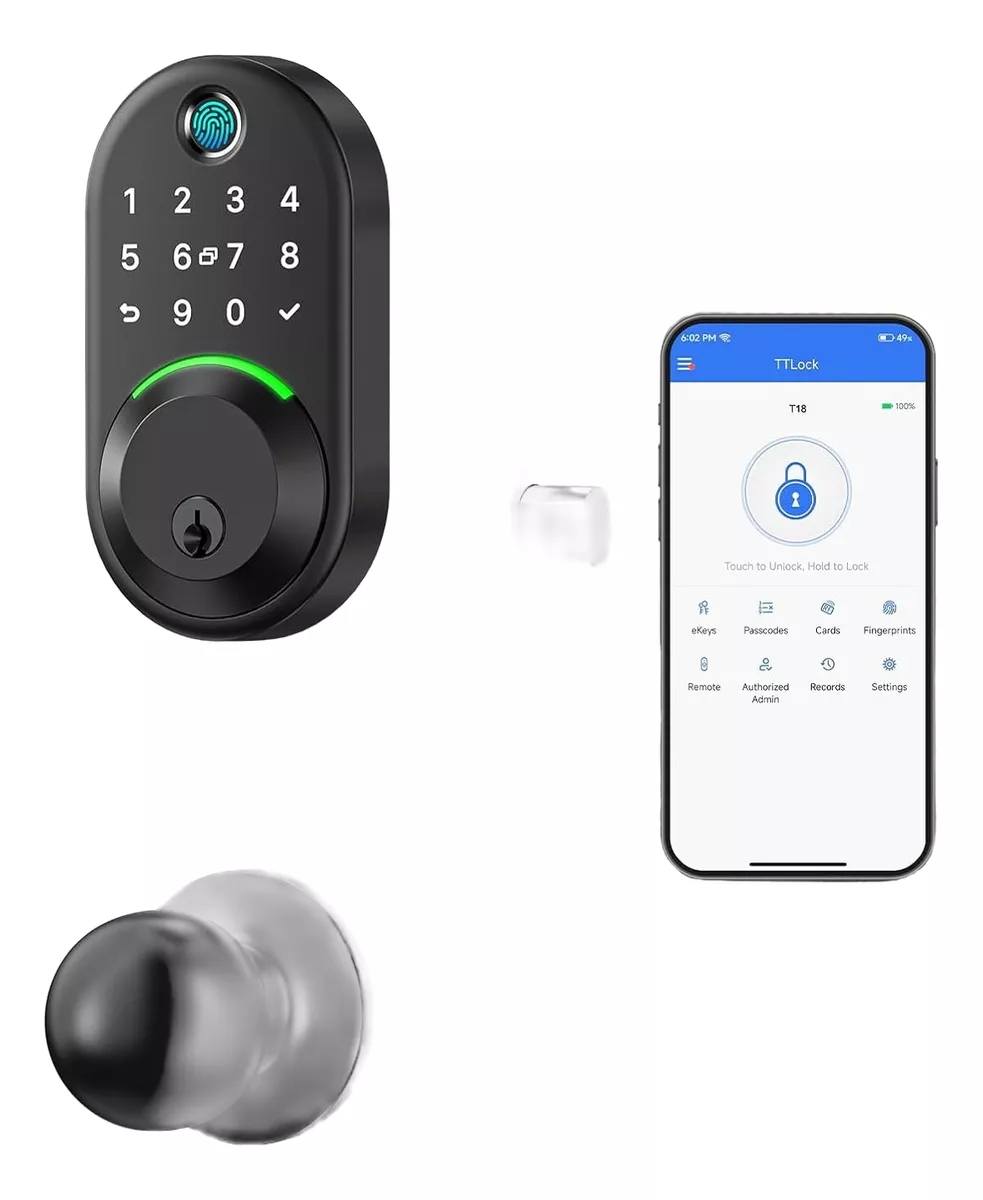 Cerradura Inteligente Con Huella, Wifi, Wisegear