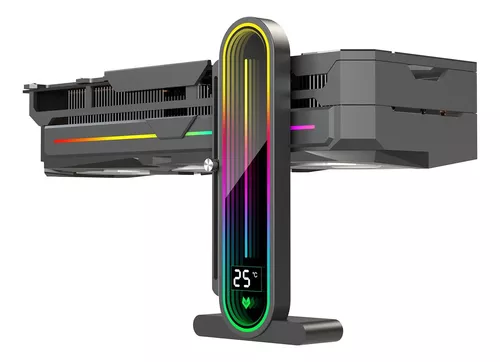 Soporte De Gpu Rgb Con Pantalla De Temperatura, Gperhuan
