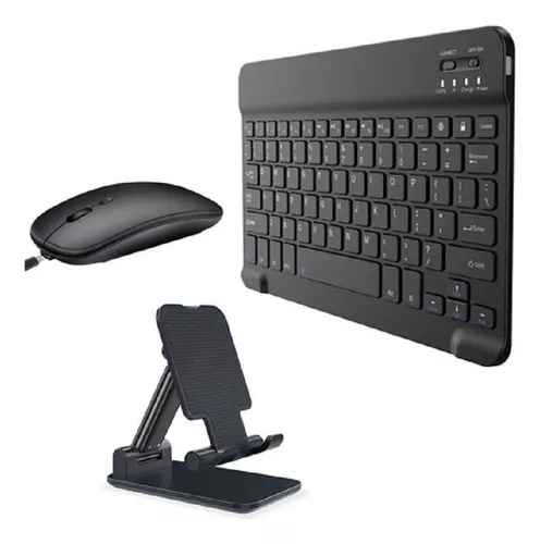 Combo Para Tablets/celular (teclado-mouse-soporte) Jertech Negro