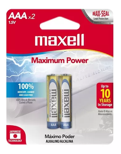 Pilas AAA Maxell Alcalina x2