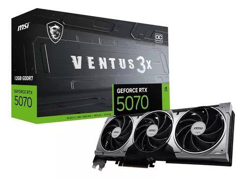 Tarjeta Gráfica Msi Rtx 5070 12gb Gddr7 Ventus Oc X3
