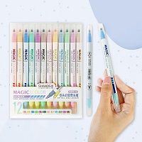 Resaltador Mágico Que Cambia De Color Doble Punta