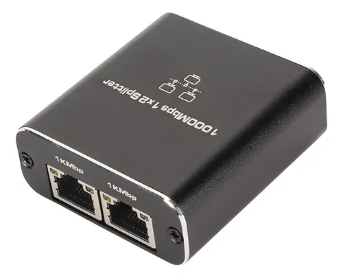 Divisor Ethernet Rj45 Splitter 1x2 De 1000mbps
