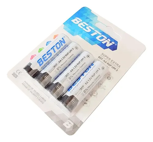 Bateria AA Beston Carbon Paquete X4 Unidades