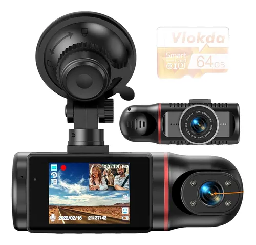 Cámara De Tablero Frontal E Interior Para Automóviles 1080p