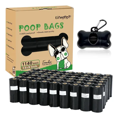 Bolsas Sanitarias Para Perro Negra Sin Perfume 57 Rollos