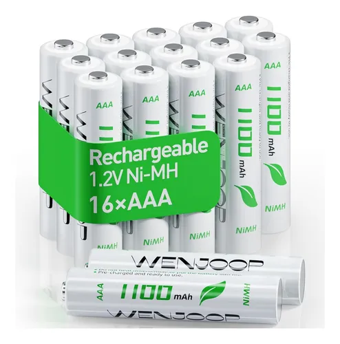 Paquete De 16 Pilas Aaa Recargables Nimh Wenjoop