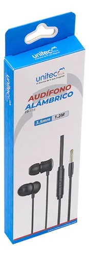 Audifonos Manos Libres Jack 3.5mm Unitec Chupas Negro