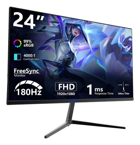 Monitor Para Juegos De 24 Pulgadas Fhd 180hz Freesync Sealan