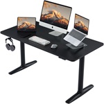 Escritorio eléctrico de pie de 48 x 24 pulgadas Deroavixe Negro