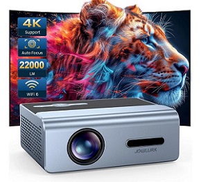 Proyector Con Wifi Y Bluetooth De 22000l Jowlurk Native 1080 Gris 110v