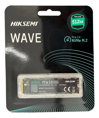 Ssd Interno Hiksemi 512gb Nvme Pcie 3.0 M.2 2280 Para Pc Negro