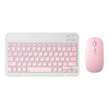Combo teclado y mouse inalambrico Rosado 