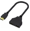 Conector HDMI macho a 2 salidas HDMI hembra  tipo Y