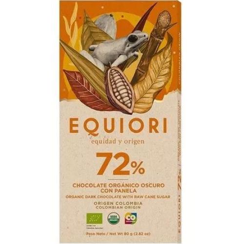 CHOCOLATINA EQUIORI 72% CHOCOLATE CON PANELA