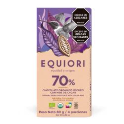 CHOCOLATINA EQUIORI 70% CON NIBS  X 13G 