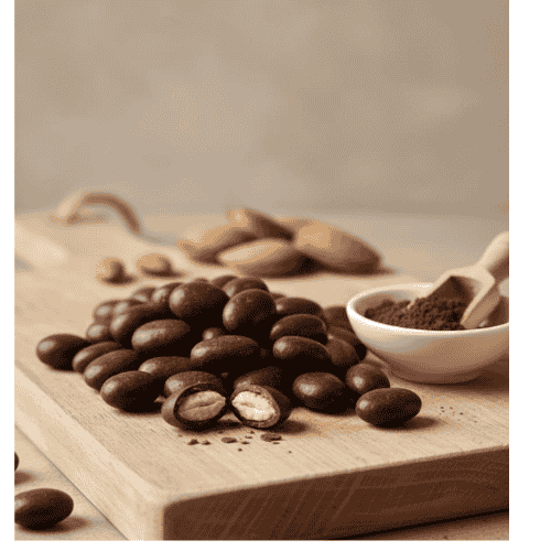 ALMENDRAS CUBIERTAS CON CHOCOLATE AL 65%