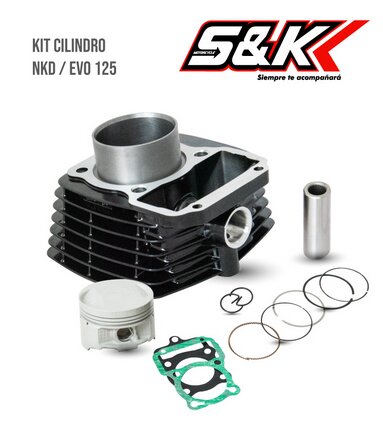 CILINDRO COMPLETO AKT125 NKD/EVO S&K