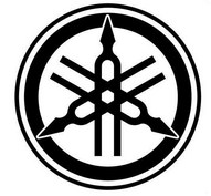 CALCOMANIA LOGO YAMAHA PLOTTER NEGRO/BLANCO