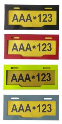 PORTA PLACA REELOZ PLASTICO COLORES