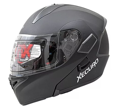 CASCO ABATIBLE XECURO NEGRO MATE XR-919