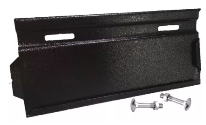 PORTA PLACA ALUMINO NEGRO