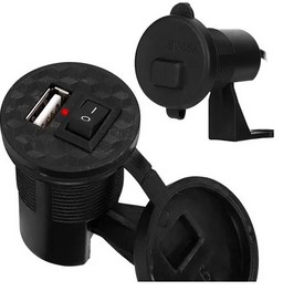 CARGADOR USB DOBLE CON SWITHC MOTOLED