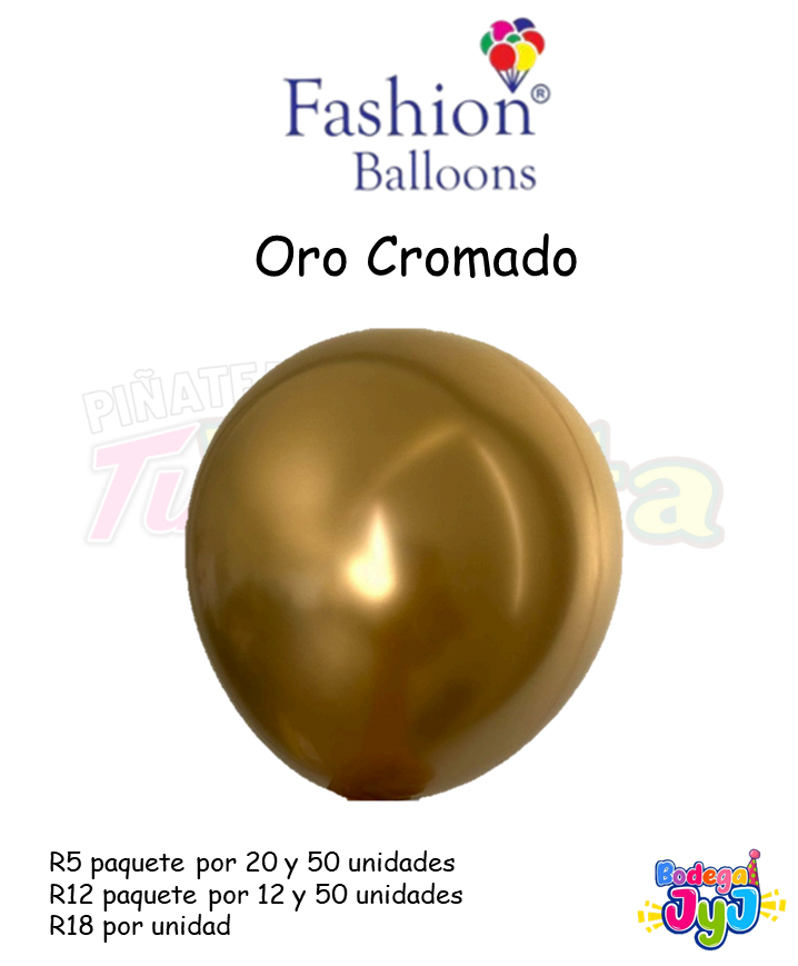 GLOBO ORO CROMADO FASHION BALLONS