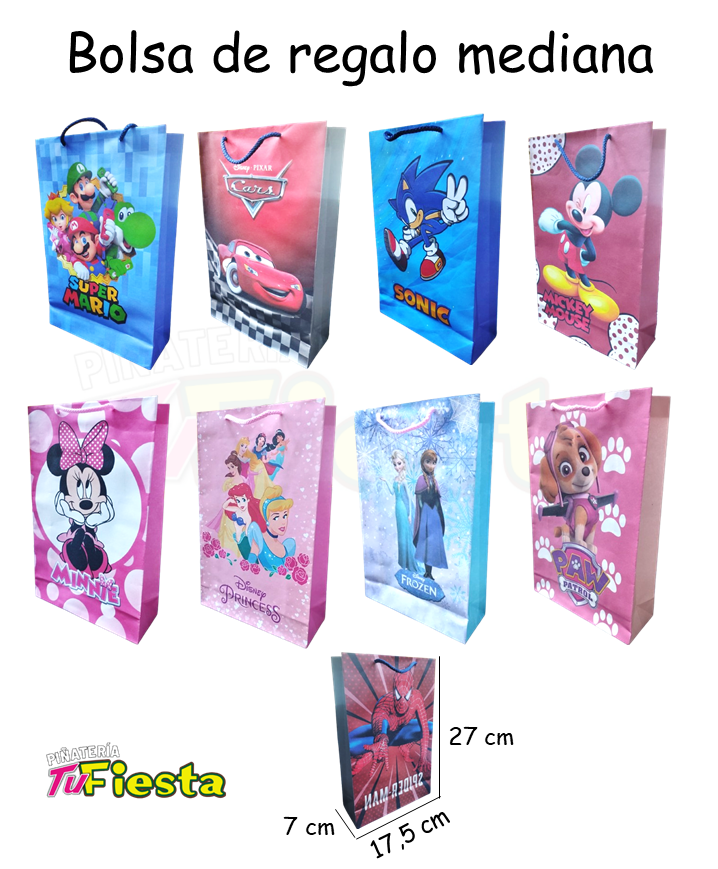 BOLSA REGALO PERSONAJES MEDIANA GOMELANDIA