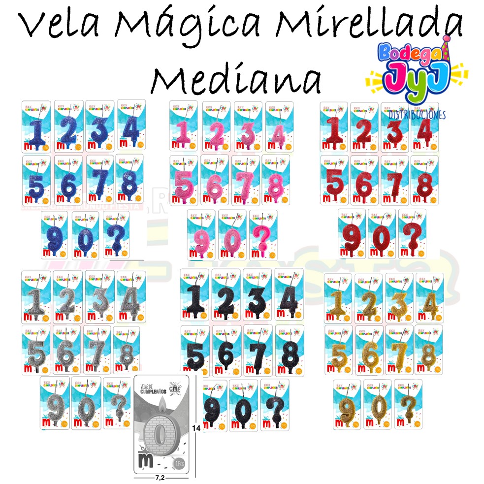 VELA MAGICA MIRELLADA MEDIANA