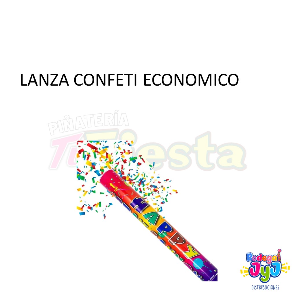 LANZA CONFETI METALIZADO ECONOMICO