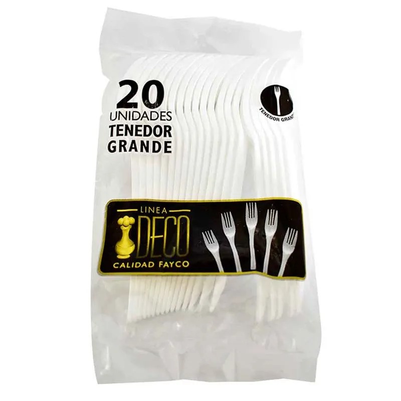 TENEDOR X20 GRANDE PLASTICO