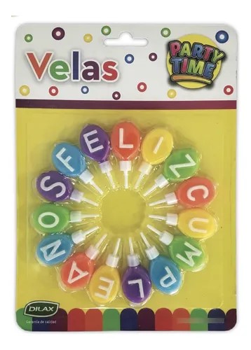 VELA FELIZ CUMPLEAÑOS GLOBOS YN-482