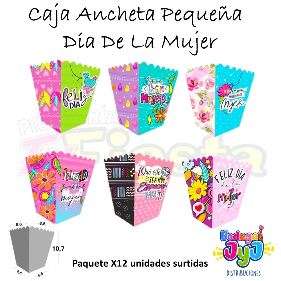 CAJA ANCHETA MEDIANA MF - FELIZ DÍA MUJER