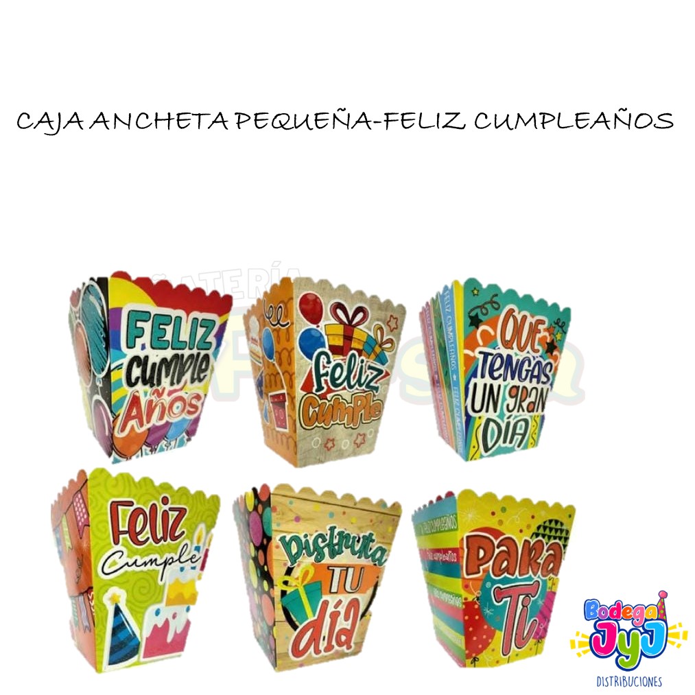 CAJA ANCHETA PEQUEÑA MF - CUMPLEAÑOS
